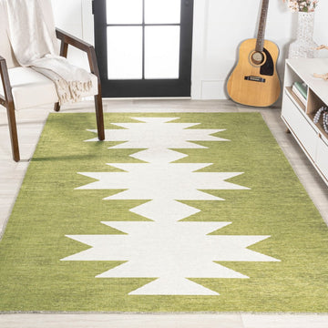 Chayton Minimalist Geometric Machine-washable Area Rug